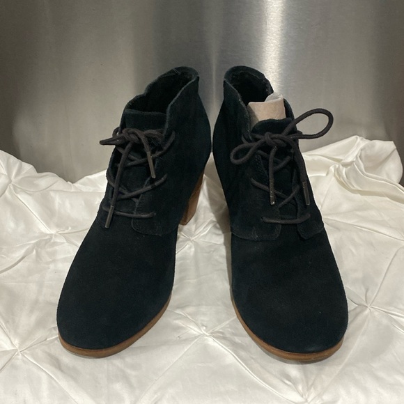 Toms Lace-Up Ankle Boots Black Size 11 - Picture 1 of 9